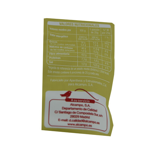 PRODUCTO ALCAMPO Patatas fritas lisas con aceite de oliva PRODUCTO ALCAMPO bolsa de 150 g.