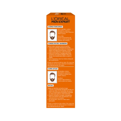 L"ORÉAL Men expert barber club Aceite para cuidar la barba larga 30 ml.