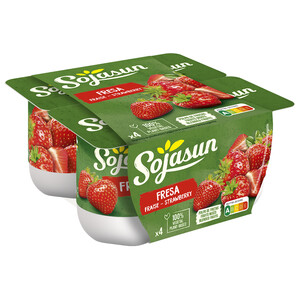 Imagen de SOJASUN Especialidad de soja con trocitos de fresas 4 x 100 g.