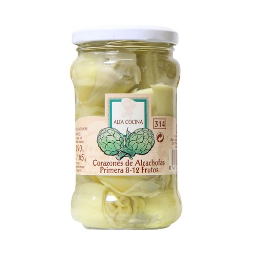 ALTA COCINA Corazones de alcachofas frasco de 210 g.
