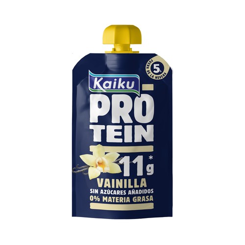 KAIKU Protein Bolsita preparado lácteo proteico sabor vainilla sin lactosa 110 g.