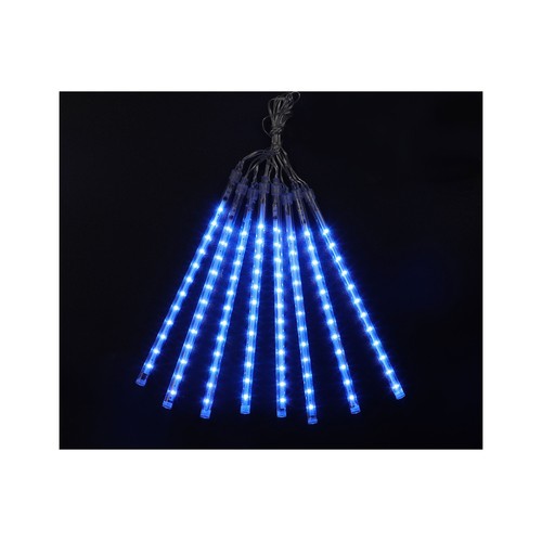Tubo de guirnalda 30cm con 192 luces LED, efecto de nieve azul, para exterior, ACTUEL.