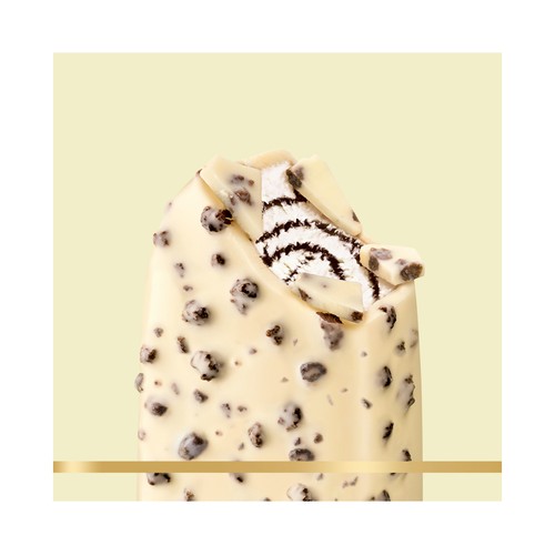 MAGNUM Bombón helado de chocolate blanco con trocitos de cookies colletcion 3 x 90 ml.