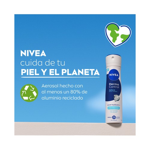 NIVEA Derma control defend Desodorante en spray unisex , antitranspirante hasta 72 horas 250 ml.