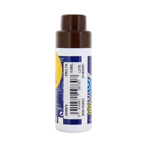 Colorante líquido superconcentrado, color marrón pardo, BRUGUER Emultín, 50ml.