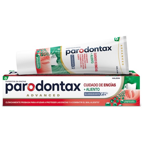 PARODONTAX Pasta de dientes blanqueante, cuidado de encías y aliento 75 ml.