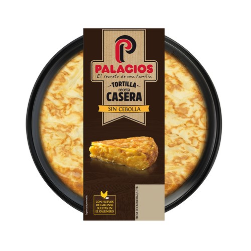 PALACIOS Tortilla fresca receta casera, sin cebolla, y con aceite de oliva virgen extra PALACIOS 650 g.