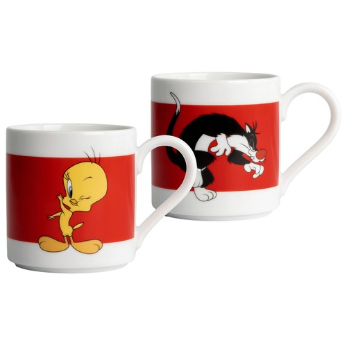 Set 2 tazas 350ml porcelana. LOONEY TUNES.