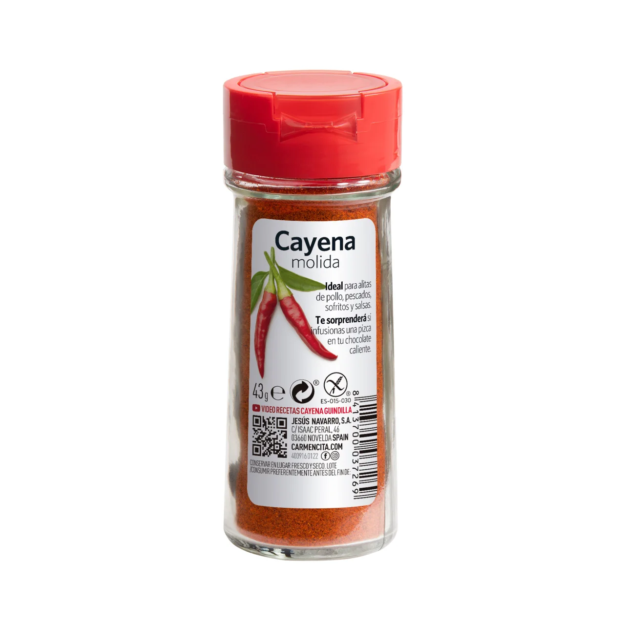 Pimienta Cayena molida 40 g.