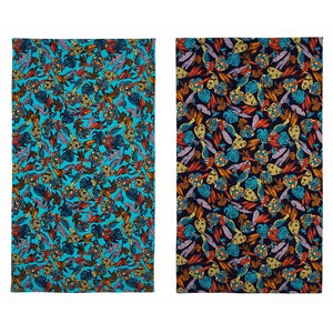 Toalla de playa velour, 90x160cm, 100% Algodón, 350g/m², ACTUEL. diferentes modelos, 1 unidad.