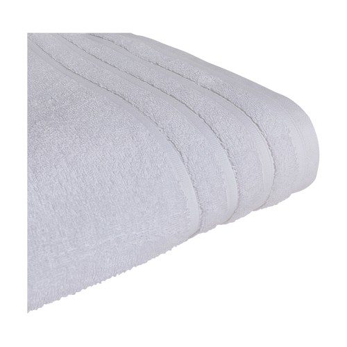 Toalla de baño 100% algodón color blanco, densidad de 500g/m², ACTUEL.