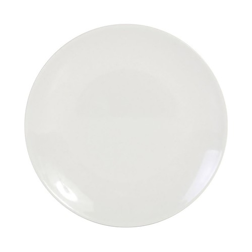 Plato de postre redondo de loza color blanco, 20 cm. Mónaco Ivory LA MEDITERRÁNEA.