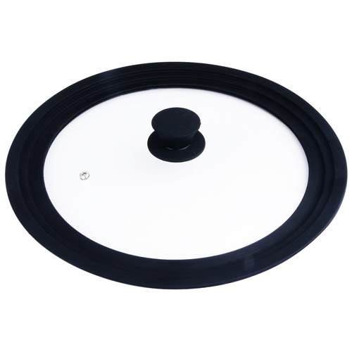 Tapa de cristal con borde de silicona para sartenes de 28 a 32 cm. ACTUEL.
