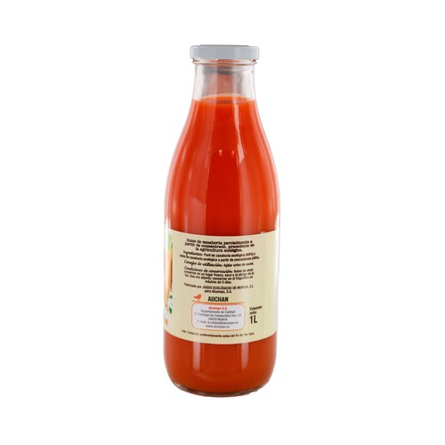 PRODUCTO ALCAMPO Bio Zumo de zanahoria procedente de agricultura ecológica bote 1 l.