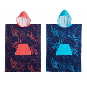 Poncho de playa infantil tejido velour, varios diseños, ACTUEL.