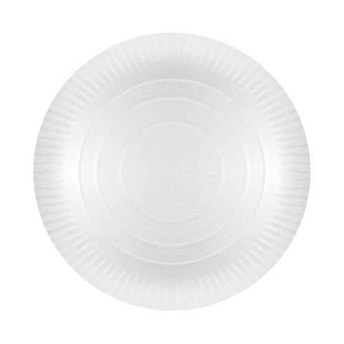 Set de 10 platos desechables de cartón blanco especial para pizzas, 32cm., VAJILLA DESECHABLE.