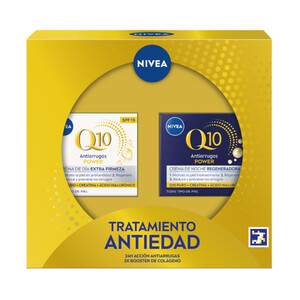 Imagen de NIVEA Q10 power Estuche con crema de día extra firmeza y crema de noche regeneradora.