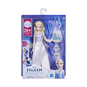 Muñeca Elsa interactiva momentos mágicos con sonidos y frases, DISNEY FROZEN 2.