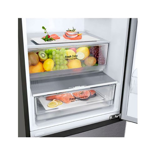 Frigorífico combi LG GBP62DSNGC NO FROST, clasificación energética: D, H: 203cm, A: 59,5cm, F: 67cm, capacidad total: 384L.