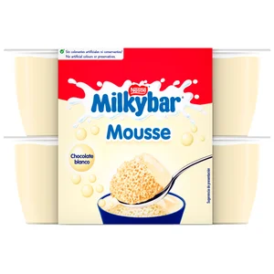 MILKYBAR Mousse de chocolate blanco de Nestlé 4 x 55 g.