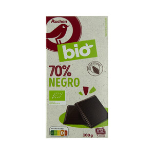 ALCAMPO ECOLÓGICO Chocolate negro,70 % cacao ALCAMPO ECOLÓGICO 100 g.