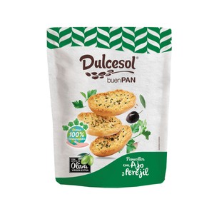 Imagen de DULCESOL Panecillos de ajo y perejil con aceite de oliva 160 g.