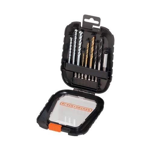 Juego de 16 piezas para Atornillar y taladrar con brocas "Titanio", BLACK + DECKER A7186-XJ.