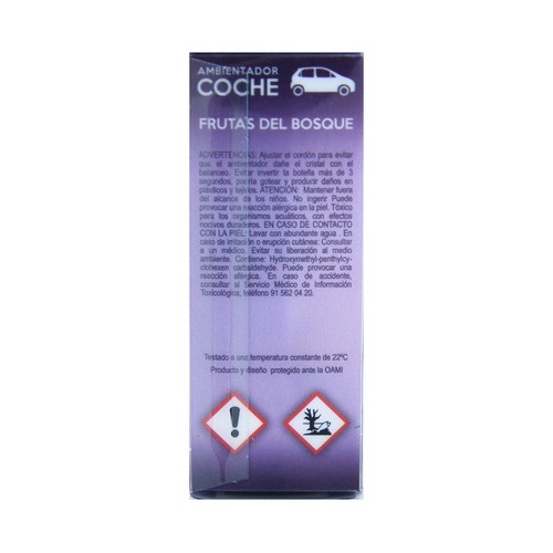 AURA Ambientador de coche con perfumador de madera para colgar con olor a frutas del bosque AURA.