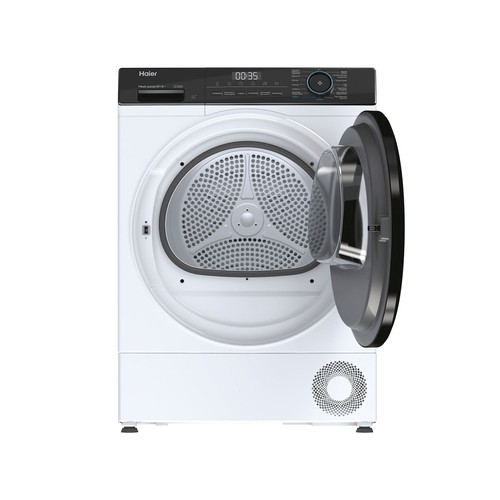 Secadora por condensación HAIER HD100-A2939E-IB capacidad de secado: 10KG, H: 85cm, A: 59,6cm, F: 62,5cm.