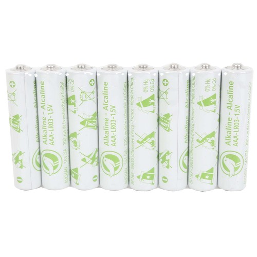 Pack de 8 pilas alcalinas AAA, LR03, 1,5V, PRODUCTO ECONÓMICO ALCAMPO.