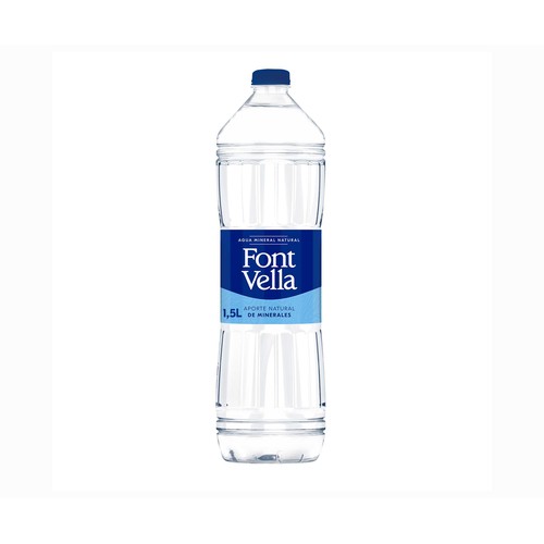 Agua mineral FONT VELLA botella de 1,5 l.