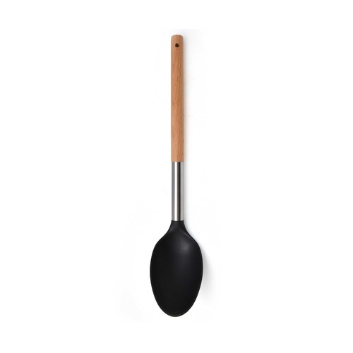 Cuchara de cocina para servir fabricado en plástico con mango de acero inoxidable y madera,  ACTUEL