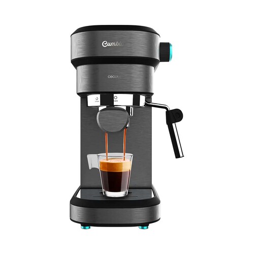 Cafetera espresso CECOTEC Cafelizzia 890 Dark, presión 20 bar, vaporizador, Modo Auto 1-2 cafés, calienta tazas.