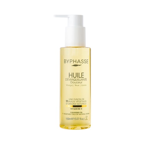 BYPHASSE Aceite desmaquillante douceur con dosificador, para todo tipo de pieles, incluso sensibles BYPHASSE 150 ml.
