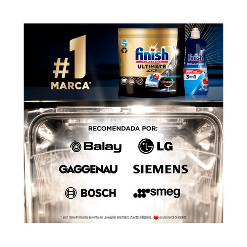 FINISH Capsulas lavavajillas máquina ultimate plus regular 40 uds 452g