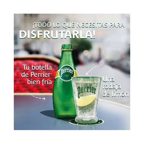 PERRIER Agua mineral con gas botella de 1 l.