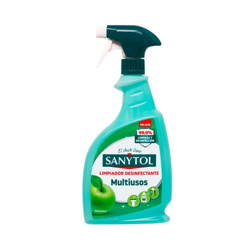 Limpiador desinfectante multiusos de manzana SANYTOL 750 ml.