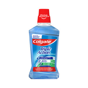 COLGATE Enjuague bucal de uso diario, sin alcohol y con CPC COLGATE Triple action 500 ml.