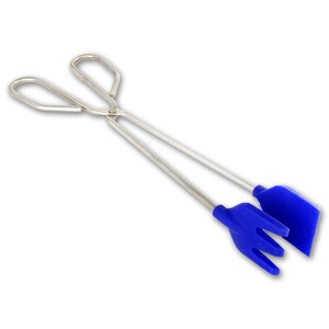 Imagen de Pinza de cocina con palas de silicona y mango de acero, 25 centímetros FACKELMANN.