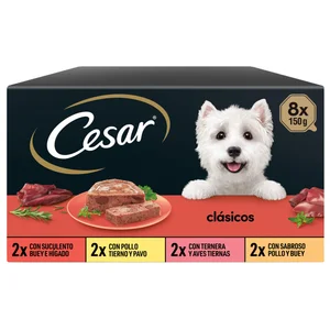 CESAR Comida para perro tarrina variada 8 x 150 g.