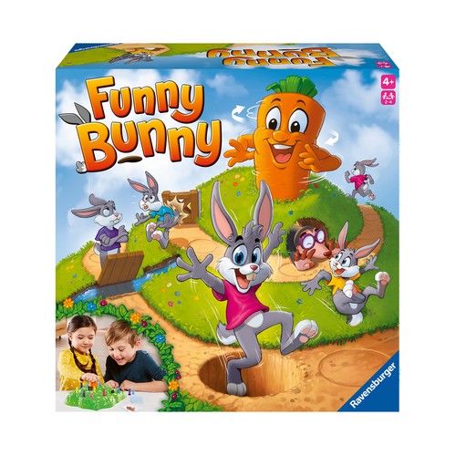 RAVENSBURGUER Funny Bunny Juego de Mesa para Niños, de 2 a 4 Jugadores +4 Años