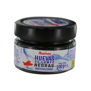 AUCHAN Huevas negras de lumpo procedentes de pesca sostenible cetificada (MSC) 100 g Producto Alcampo.