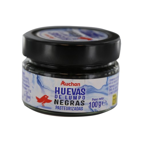 AUCHAN Huevas negras de lumpo procedentes de pesca sostenible cetificada (MSC) 100 g Producto Alcampo.