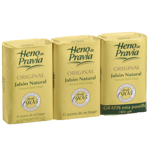 HENO DE PRAVIA Pastilla de jabón natural para baño HENO DE PRAVIA Original 2 x 115 g.