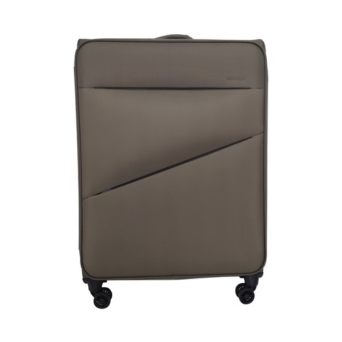 Maleta grande tipo trolley soft 8 ruedas lock 81cm gris. AIRPORT