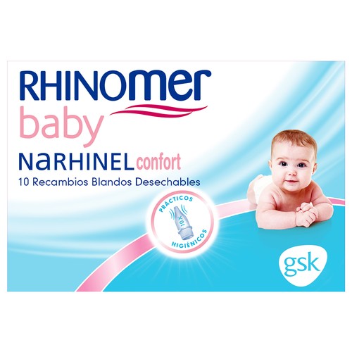 RHINOMER Recambios blandos desechables con filtro absorbente de aspirador de mucosidad RHINOMER Baby 10 uds