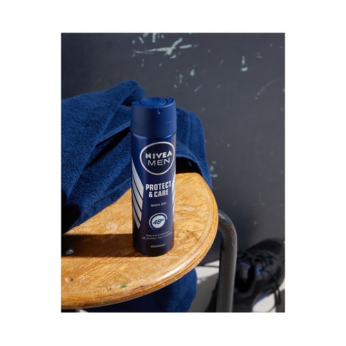 NIVEA Men protege & cuida Desodorante en spray para hombre, antitranspirante hasta 48 horas 200 ml.