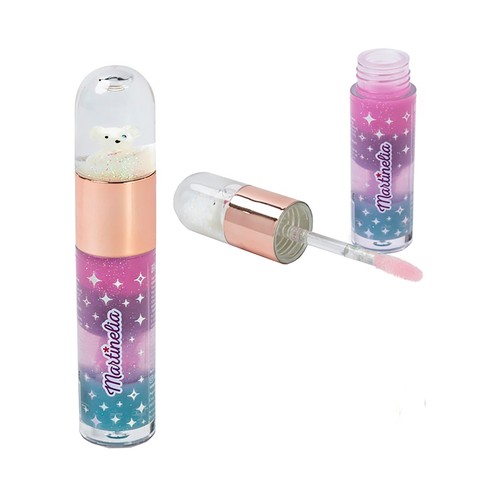 MARTINELIA World snowball bear Brillo de labios infantil con sabores frutales (vainilla, pera, coco o fresa).