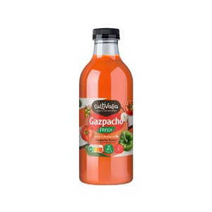 CULTIVALIA Gazpacho fresco con AOVE, sin gluten ni aditivos 1 l.