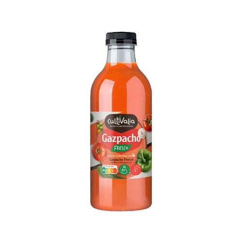 CULTIVALIA Gazpacho fresco con AOVE, sin gluten ni aditivos 1 l.